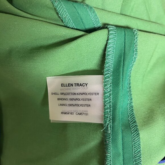 Ellen Tracy Green Raincoat Jacket, Size Small Petite - Picture 4 of 6